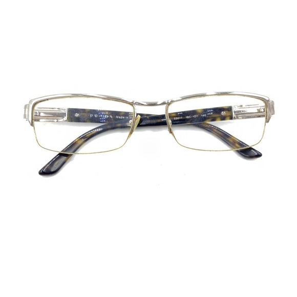 Prada VPR 67L 1BC-1O1 Silver Half Rim Eyeglasses Frames 53-17 140 Italy Designer - Picture 12 of 12